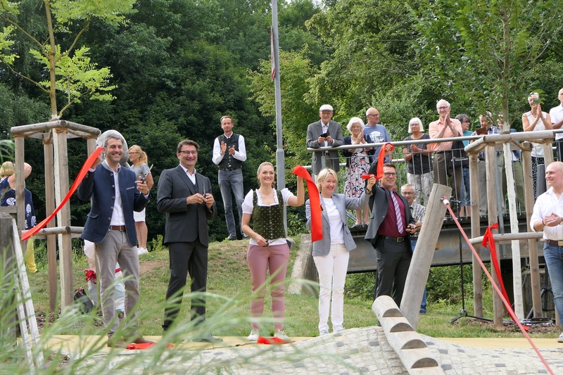 Offizielle Eröffnung des Wasserspielplatzes an der Ölmühle in Mömbris